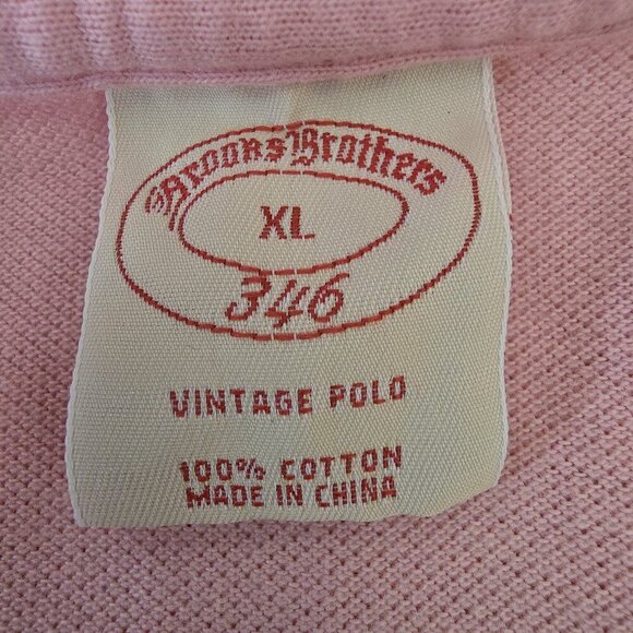 BROOKS BROTHERS 346 PINK POLO SHORT SLEEVE MENS XL EXCELLENT CONDTION - Picture 5 of 5